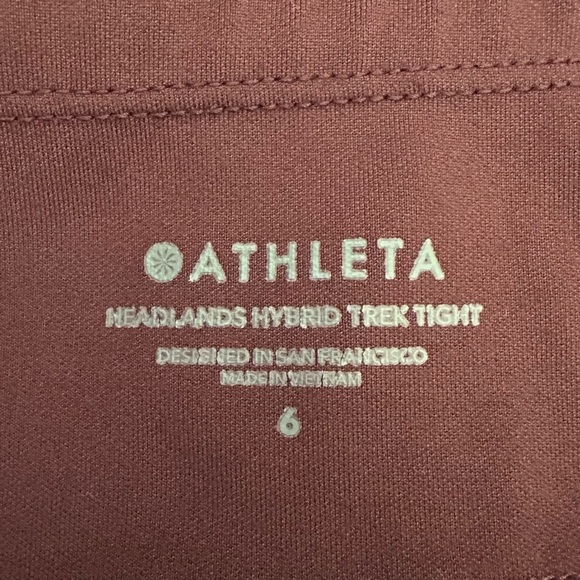 Athleta Headlands Hybrid Trek Tight Burgundy Size 6 - Picture 11 of 12